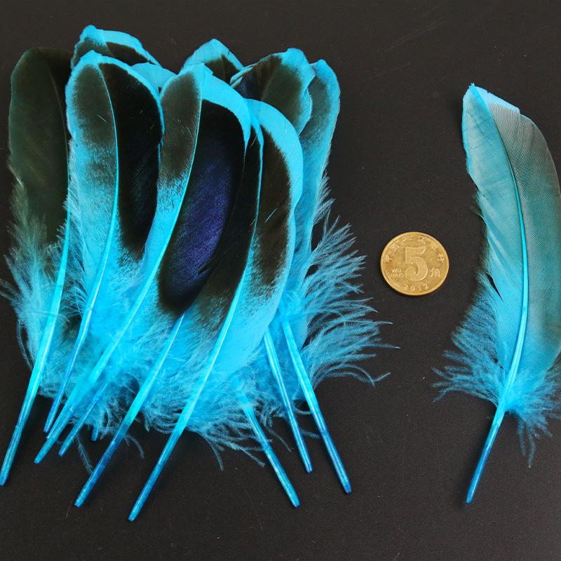 50Pcsdiy Feather Natural Duck Feather Duck Green Feather Jewelry Accessories Craft Decorative Feather Material