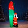 7.87FT Inflatable Christmas Arch Santa Snowman Toy LED Lit Festive Gift Xmas Yard Party Decoration Xmas Supplies Home Ornament