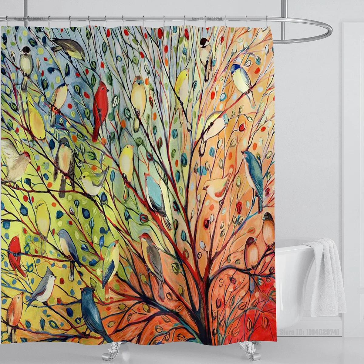 Graceful Crane & Black Background Waterproof Shower Curtain - Elegant Asian Art Design for Sophisticated Bathroom Decor W90XH180cm