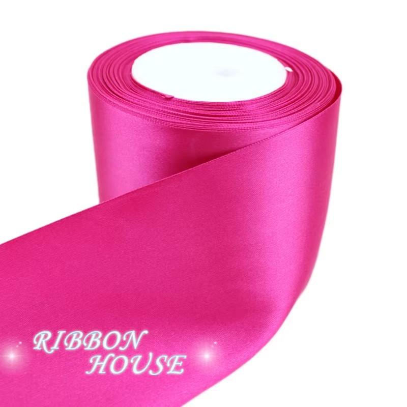 (25 Yards/Rolle) 3" (75 mm) Rotes Dekorationsband Einzelgesicht Satinband Geschenk Weihnachtsband Gurtband