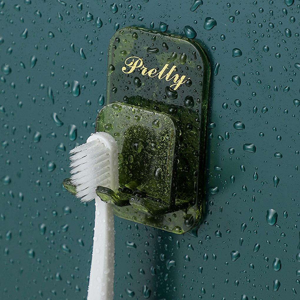 Wall-mounted Punch-free Hook Toothbrush Bottle Sundry Holder Self Adhesive Storage Rack Hanger Bathroom Toilet