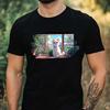 T-Shirt Men Anime Cat Motif Cotton Size XS To 5XL