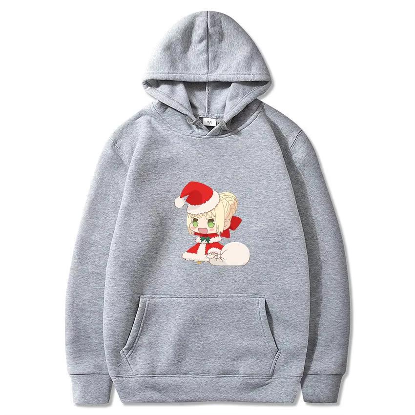 Chibi Santa Pullover Hooded Pullover Sweatshirt Printed Hoodie Street Fashion Trend Versatile Comfortable Casual Men's Clothing