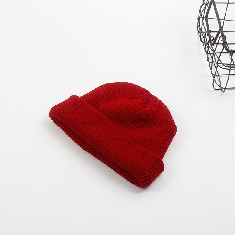 Hat autumn and winter melon fur hat men's knitted wool hat street hooligan hat yuppie winter bag head cold hat tide