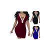 Stunning Women Sexy Deep V Rhinestone Backless Mini Dress For Special Events