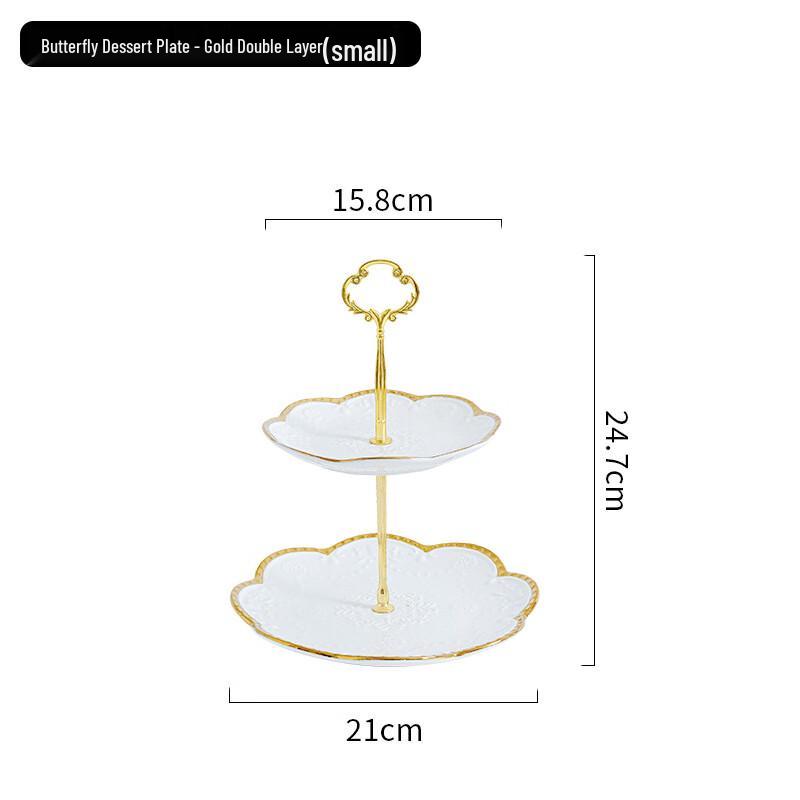 

Butterfly Two-Tier Ceramic Fruit Plate