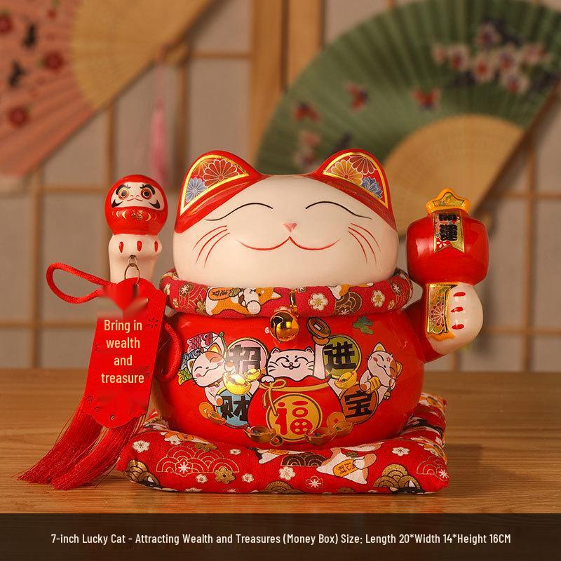 Maneki-neko Ceramic Money Box Home Decoration Creative Gift