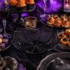 Spider Web Party Decoration Halloween Basket, Plastic Cobweb Design Fruit Serving Bowl, Treat for or Trick Candy Holder Dinner Table, Supplies Festive