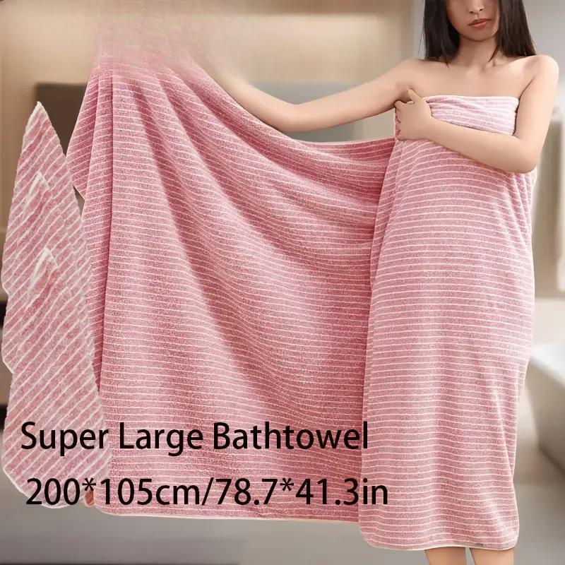 

105*200см Очень Большое Банное Полотенце, Утолщенный Коралловый Флис, Мягкое и Впитывающее, Быстросохнущее, Не Скатывается, Пляжное Полотенце для Ванной, Банное Полотенце 105*200cm красный