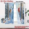 2pcs,Curtains Cute Snowman Winter Friends (2) Minimalist Chic Curtains Durable Polyester Curtains All Seasons Perfect for Living