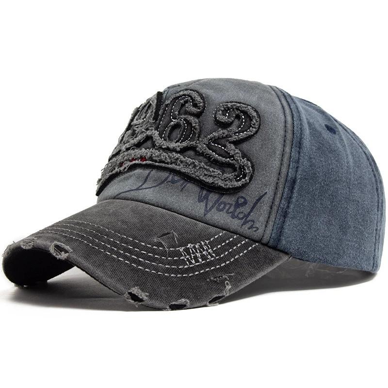 Fashion Vintage Washed Cotton Baseball Cap Men Digit 1962 Embroidery Snapback Spring Autumn Women Hat Visor Hip Hop Caps