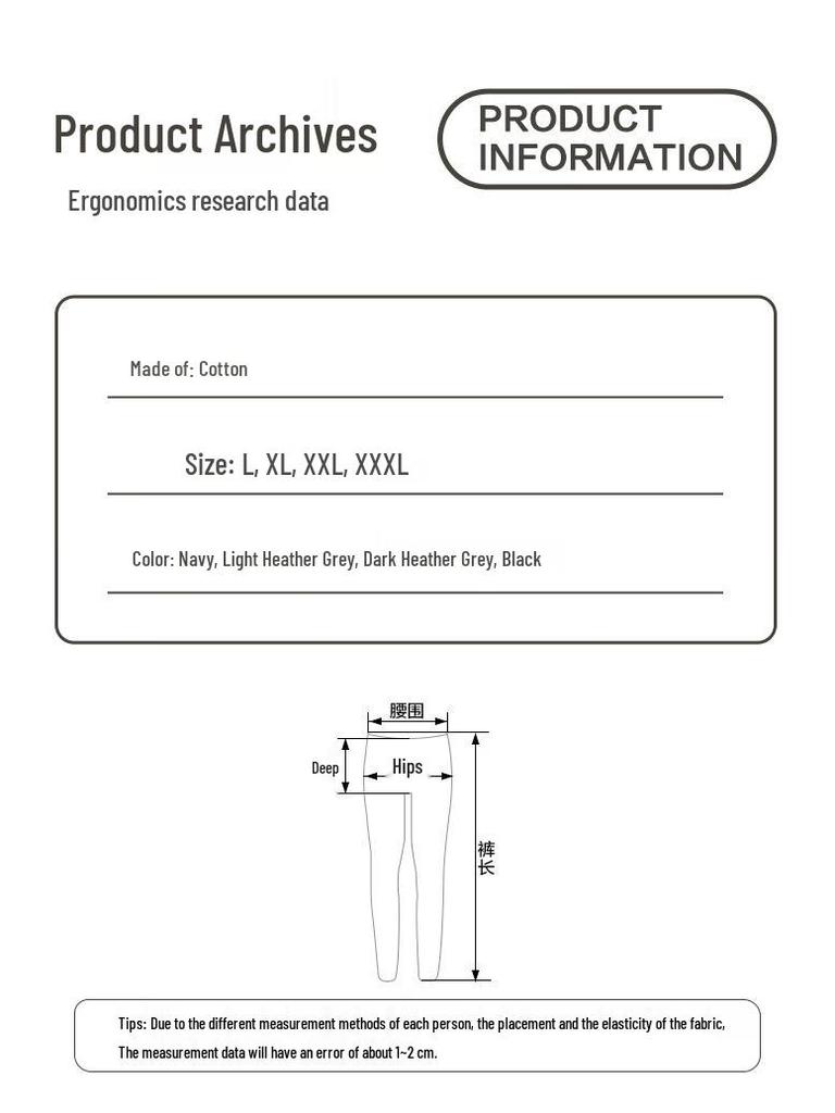 Hodo Men's Pure Cotton Thin Thermal Underwear Pants