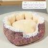 4 Seasons Dog Bed Pet House Cat Bed Floral Dress Cushion Warm Winter Pet Supplies for Bedroom