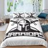 Soldier Duvet Cover Set Teens Boys Japanese-Style Warrior Bedding Set Comforter Cover Set Vintage Style Quilt Cover Full Size