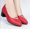 Female Classic High Quality Spring Slip On Square Heel Pumps Women Fashion Comfort Spring Summer Office Shoes A1413