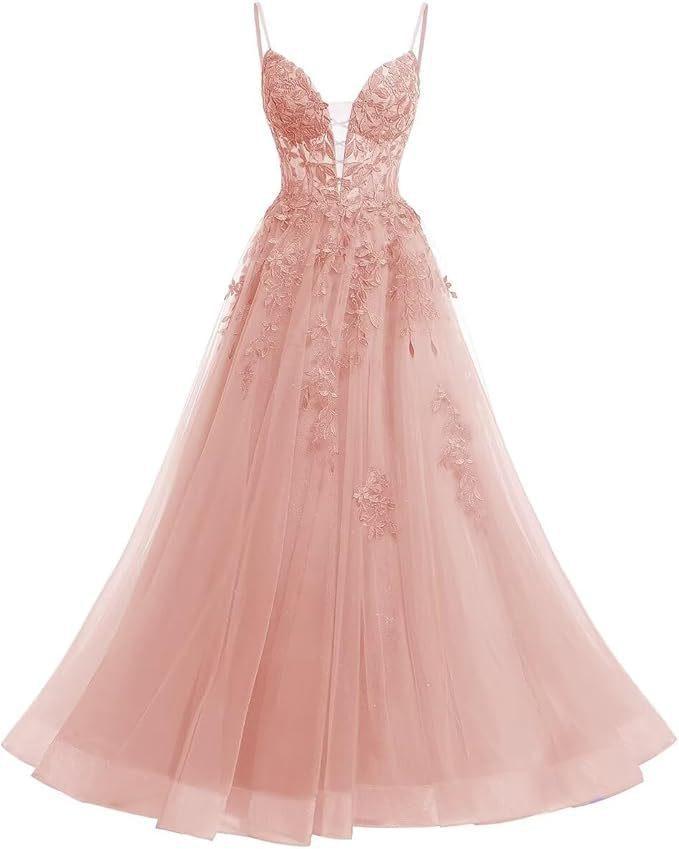 Evening Dress French Suspender Long Lace Fluffy Ball Dress Back Strap Dress Long Dress