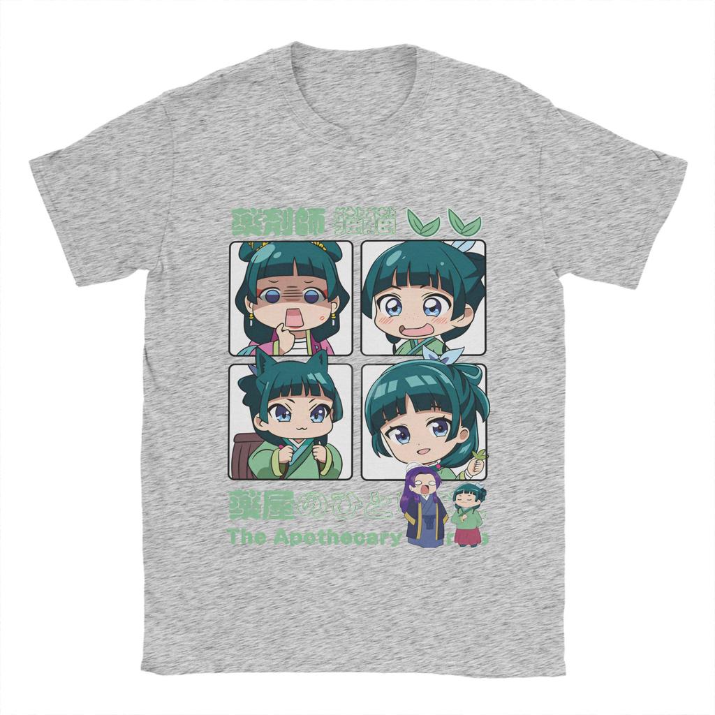 Men T-Shirt The Apothecary Diaries    Vintage Cotton Tees Short Sleeve Maomao T Shirts Round Neck Clothing Printing