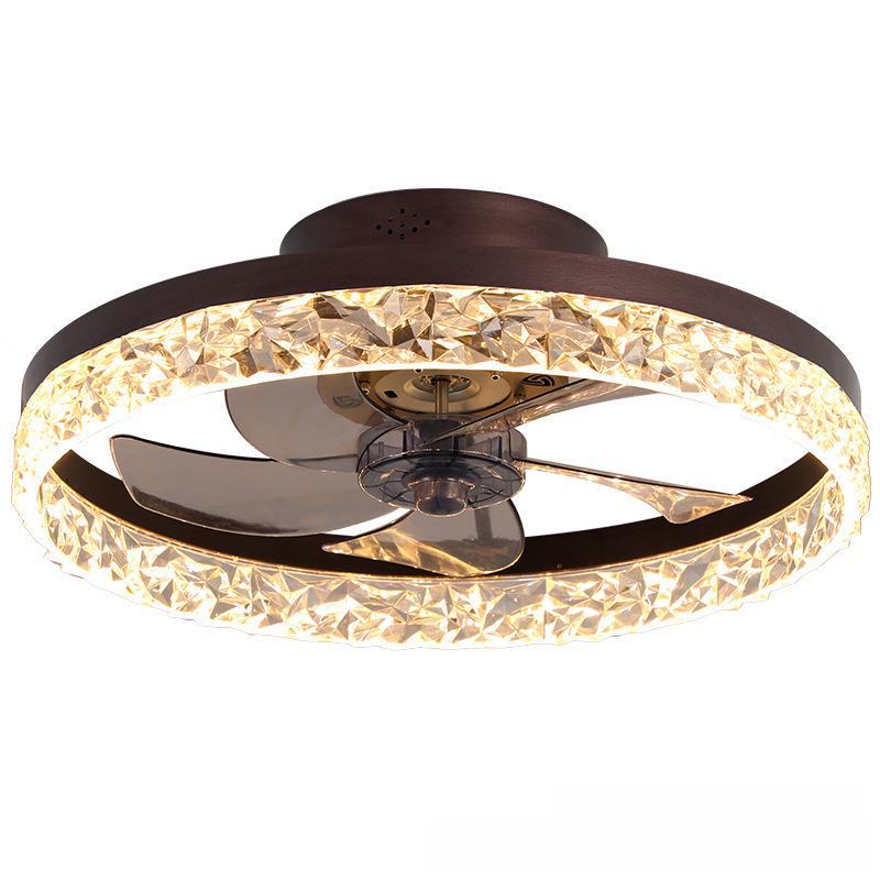 Ventilator de tavan silențios nordic de lux pentru dormitor/restaurant, 110V, lame invizibile, conversie de frecvență.