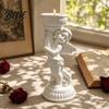 Modern Minimalist Home Accents Retro Angel Candle Holder Cupid Roman Column Stand Vintage Statue Decor Figurine Decorative Candlestick for Wedding,