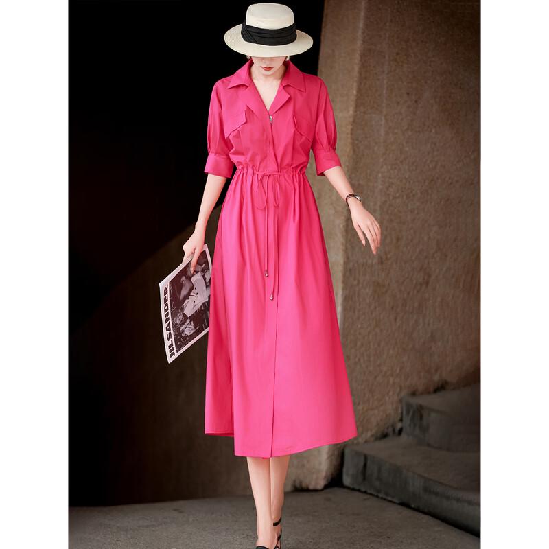 Lanse er Summer Drawstring A-Line Midi Dress XL