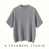 Women's Casual Half-High Collar Knit Cashmere Sweater Vest - Simple, Versatile, Comfortable Pullover, Short Sleeve