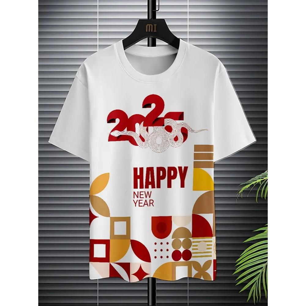 Chinese Year Of The Snake T-shirt Men Women Lunar New Year Trendy Tee Shirts 3D Printed Pattern Unisex Harajuku Tops