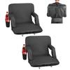 VEVOR Stadium Seat, 6 Adjustable Angle Bleacher Chair, 69.85mm Cushion Stadium Seat with Back Support and Armrest