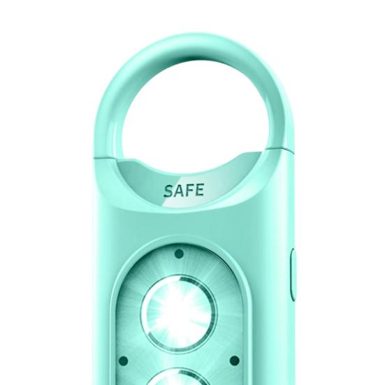 Wiederaufladbarer Sicherheitsalarm-Schlüsselanhänger 130dB Lauter Alarm mit LED-Blitzlicht Schlüssel Rucksack Wasser