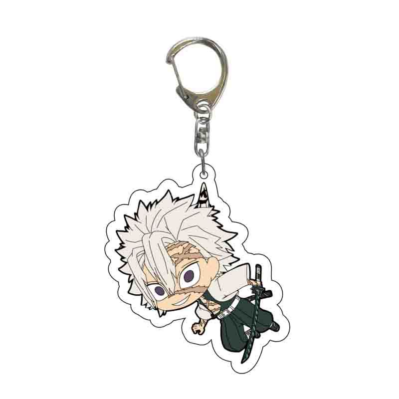 Demon Slayer Kimetsu No Yaiba Infinity Castle Acrylic Keychain Jewelry Tokitou Muichirou Iguro Obanai Action Model Model Toys