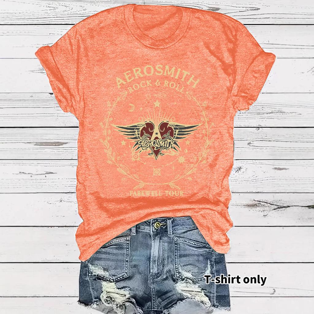 Rock-style Fashionable Casual Daily Vintage 3D Printed T-shirt Short-sleeve Creative Novelty T-shirt