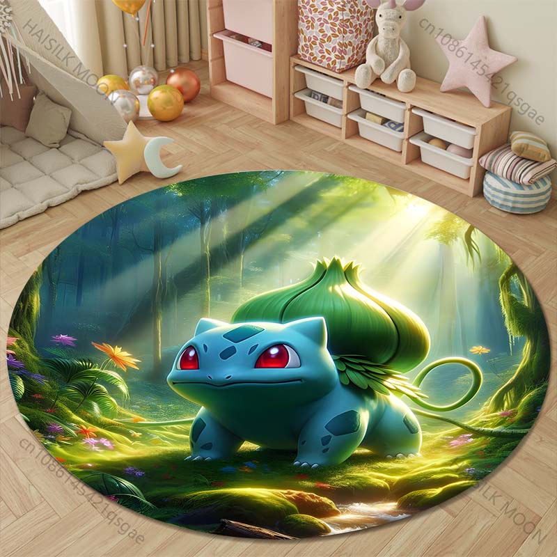 

Cute Cat-Themed Round Floor Mat - Two Cats on Moon with Stars & Clouds, Soft & Durable, Perfect for Bedroom or Living Room 60cm