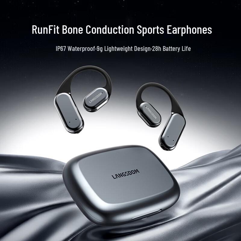 Langsdom AirRunFit Open-Ear Wireless Bluetooth Sports Headphones