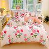 Ins Style Korean Bedding Set Breathable 3/4pcs Bed Sheets Set Quilt Covers Solid Duvet Covers for Home School  Fundas Nórdicas