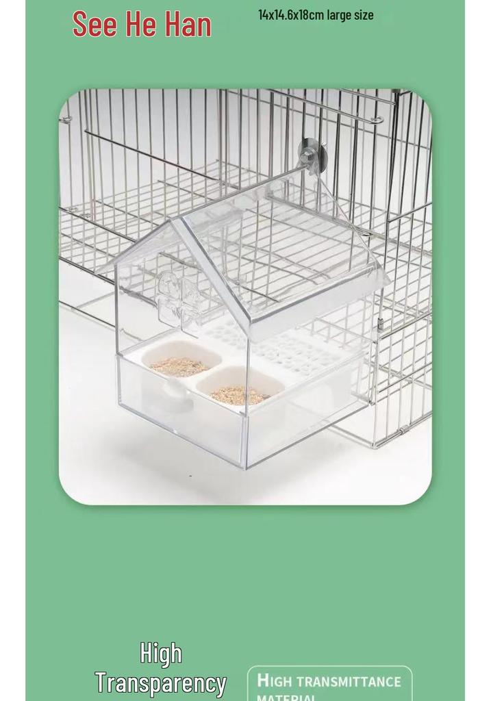 Comedouro e Banheira para Periquitos: À Prova de Salpicos para Calopsitas e Conures