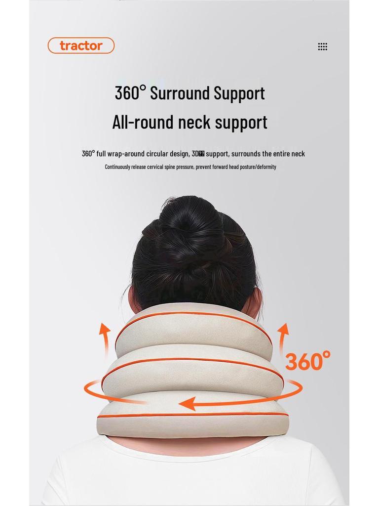Inflatable Neck Brace Cervical Traction Device - Home Use Correction and Support Collar