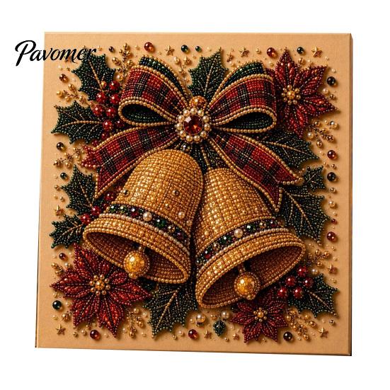 Relaxing Hobby for Adults Xmas Faux Pearl Painting Kit, Christmas 3D Art DIY Winter Scene Set Holiday Craft Project Adults, Festive Home Wall Decor