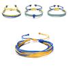 Ukrainian Flag Handcrafted Beaded Bracelets With Adjustable Rope For Travel Gifts
