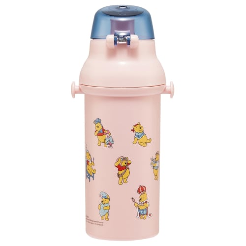Skater Children's Water Bottle, 480ml, Direct Drinking, Plastic, One-Touch Operation, Dishwasher Safe, Made in Japan, Disney Winnie the Pooh Costume,