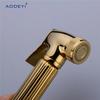 Solid Brass Toilet Handheld Bidet Spray Shower Sprayer Set With Hot and Cold Mixer Valve Chrome & Gold