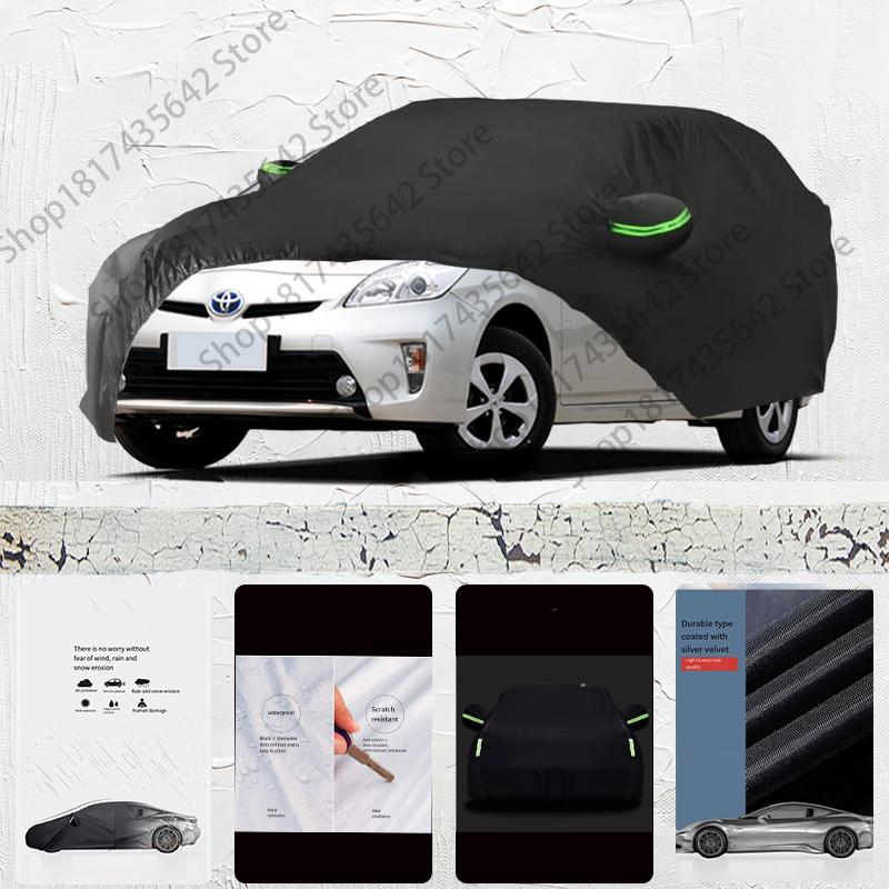 For Toyota Pruis Anti-UV Sun Shade Rain Snow Resistant Black Cover Dustproof Car Umbrella Full Car Cover Outdoor Protection