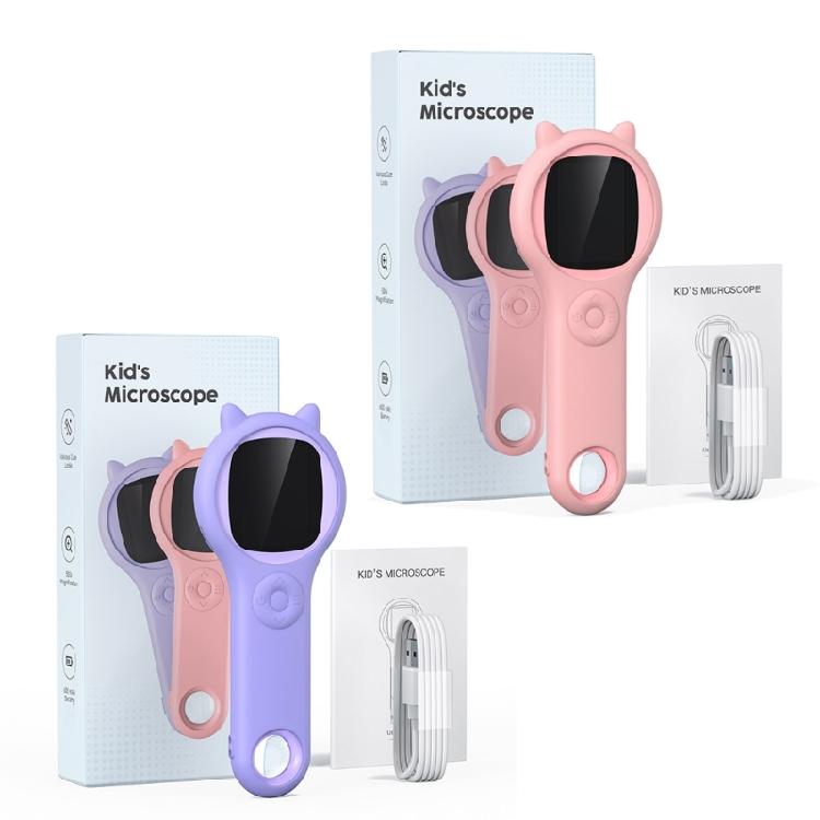 Kid Microscope 500X Handheld Pocket Microscope with LED Light Children Toy Super Lens Science Educational Toy