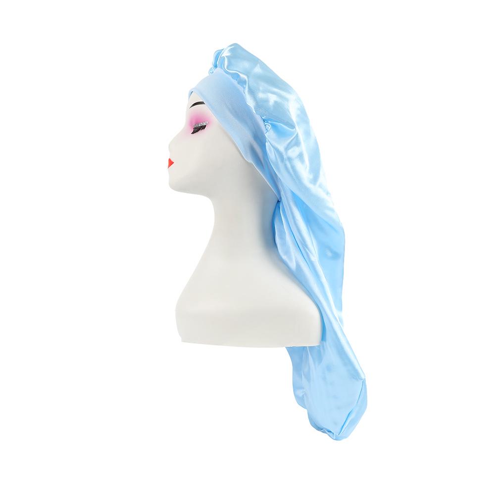 Plain Satin Long Hair Sleep Cap - Beauty & Chemotherapy Headscarf