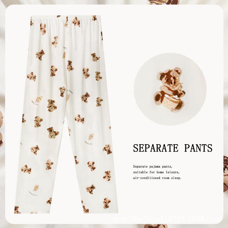 Women's Cartoon Cute Slim Fit Imitation Cotton Pants - Spring, Summer & Autumn Styles