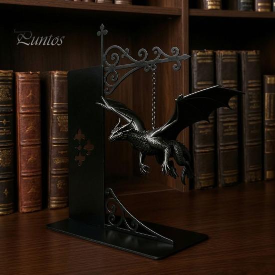 Fantasy Decor for Library Magical Floating Dragon Bookshelf Lamp, Warm LED Night Light, Atmospheric Reading Light Nook Decor, Unique Gift Lovers