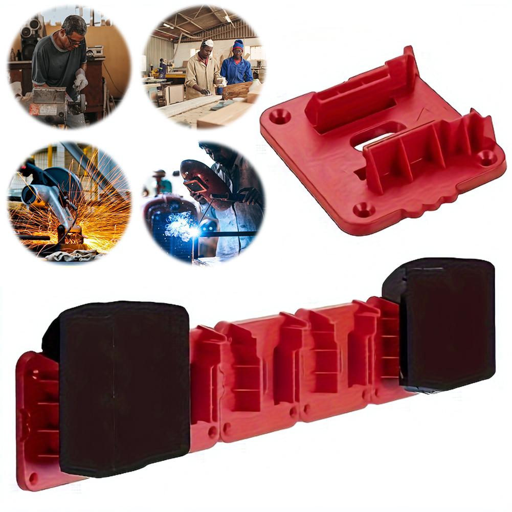 5pcs Battery Holder Battery Rack for Milwaukee M18 18V Battery Storage Battery Dock Mount for Work Vans Shelves And Toolboxes