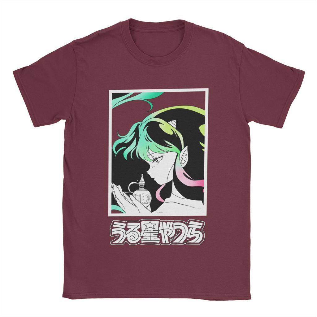 Men's T-Shirts Urusei Yatsura Lum Fun Cotton Tees Short Sleeve Anime T Shirts Round Collar Clothes Adult