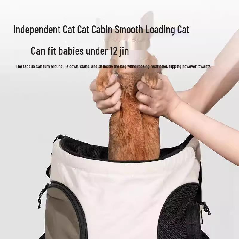Breathable Double-Shoulder Cat Backpack - Lightweight & Stylish Pet Carrier