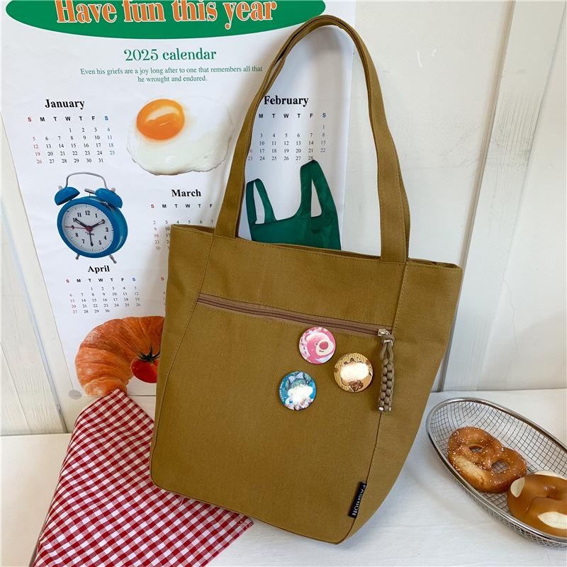 Canvas bag women's 2025 summer new bag shoulder bag handbag premium tote bag student