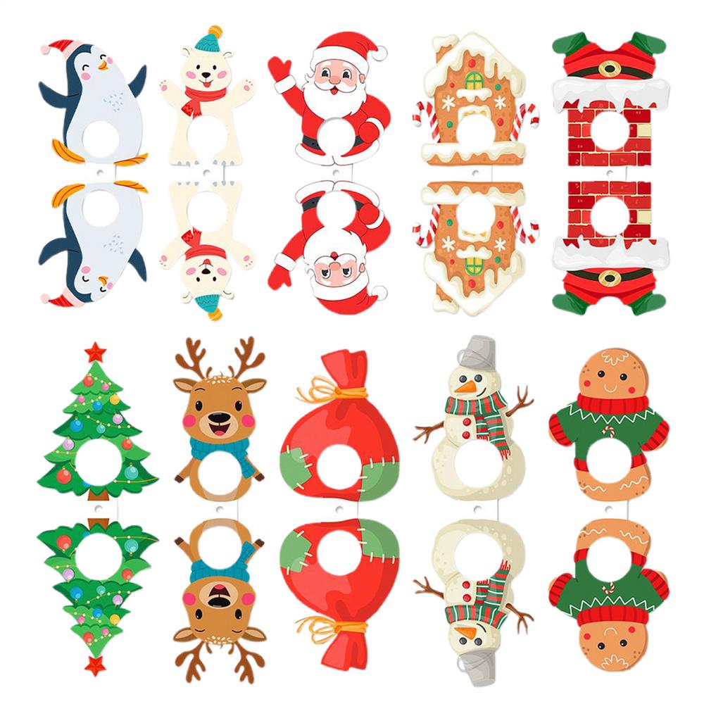 Christmas Lollipop Holder Santa Claus Wrap Package Cards Cute Santa Claus Elk Card Insertion Gift Lollipop Plugin Decoration