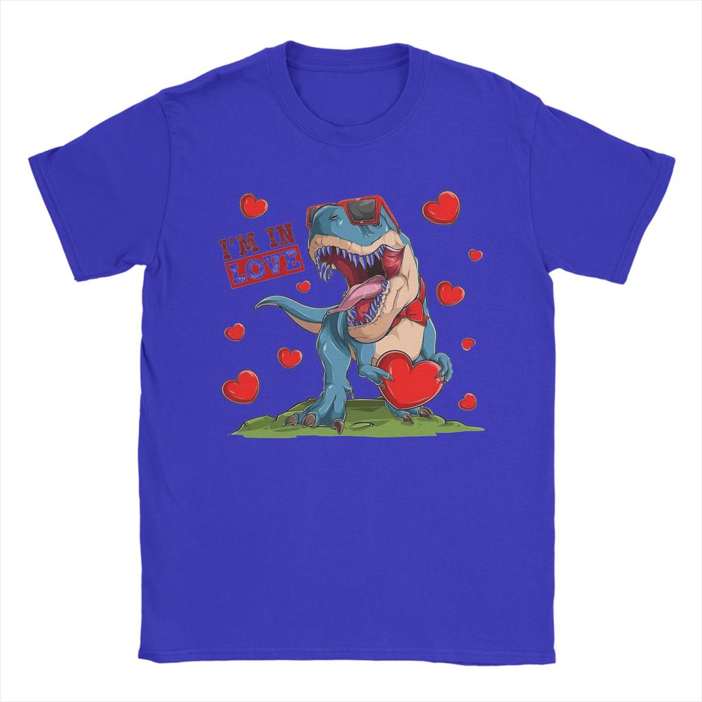 Trex Dino I Steal Hearts TShirt for Unisex  Casual Cotton Tees Crewneck Short Sleeve T Shirt New Arrival Tops
